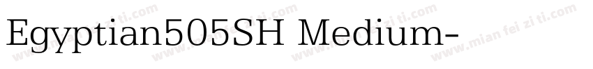Egyptian505SH Medium字体转换